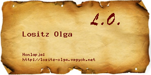 Lositz Olga névjegykártya